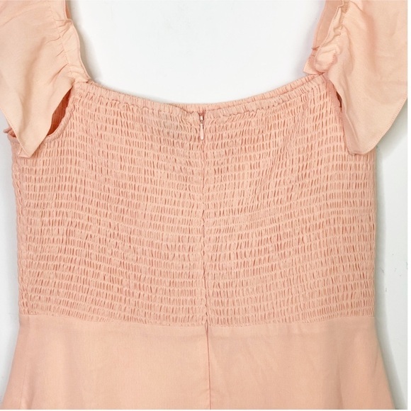 𝅺ALLIE & Jay smocked peach mini dress - Picture 7 of 11